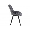 Стул SIGNAL MONTI Velvet Bluvel 14 серый/черный, поворотный